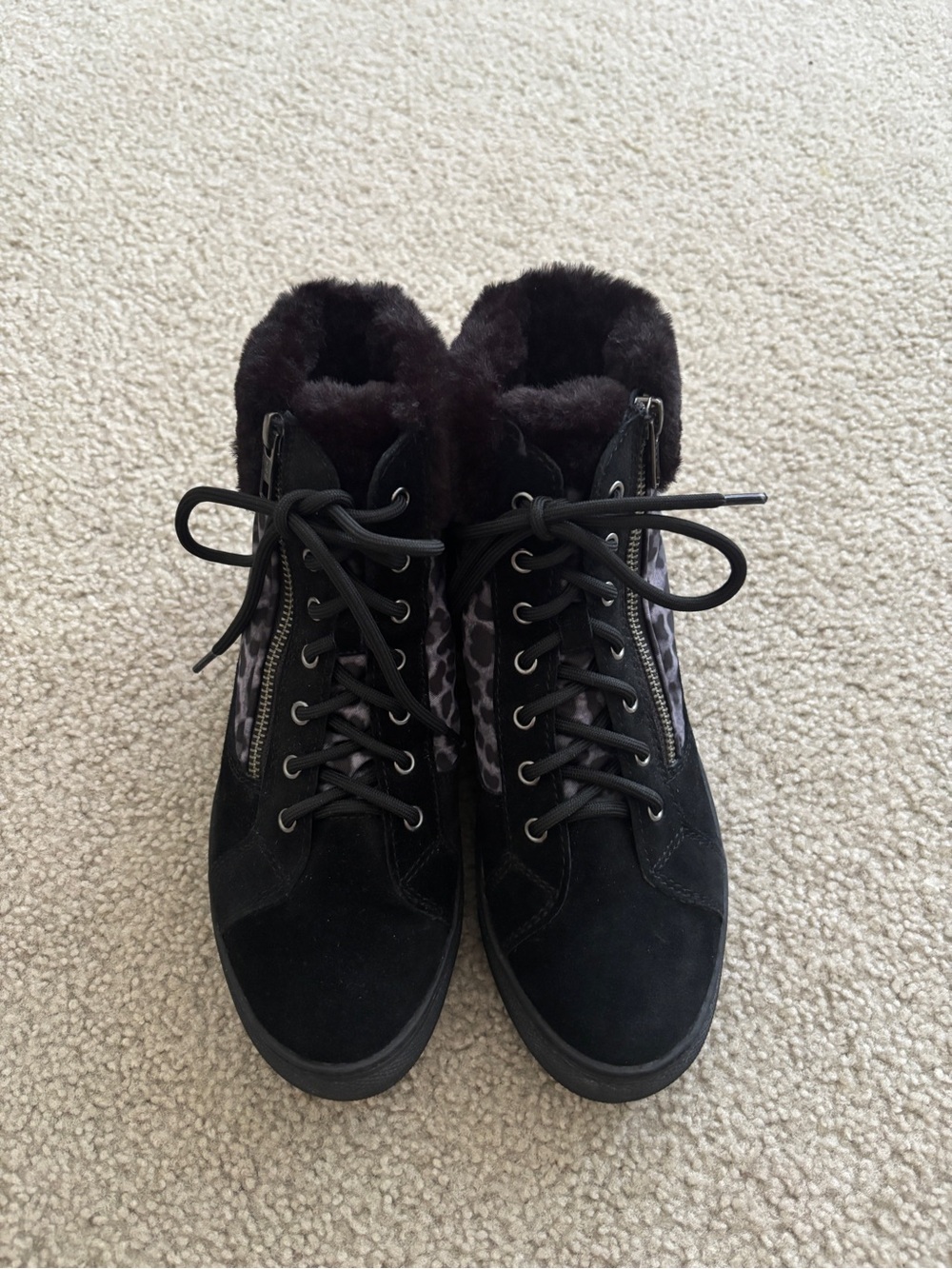 Women's Black Ankle Boots - Picture 1 of 9